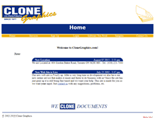 Tablet Screenshot of clonegraphics.com